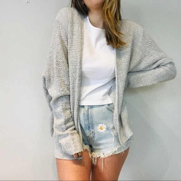 Urban Outfitters Sweaters - UO BDG light gray knit cardigan